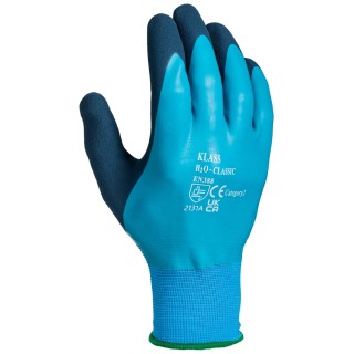 RS PRO Blue Latex Waterproof Work Gloves Size 10 with Foam Latex Palm Coating 222-2129