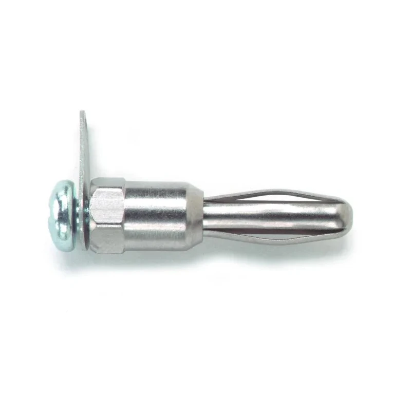Pomona Silver Male Banana Connector, 4 mm Connector, Screw Termination, 500V, 15A, Nickel Plated Plating 3265
