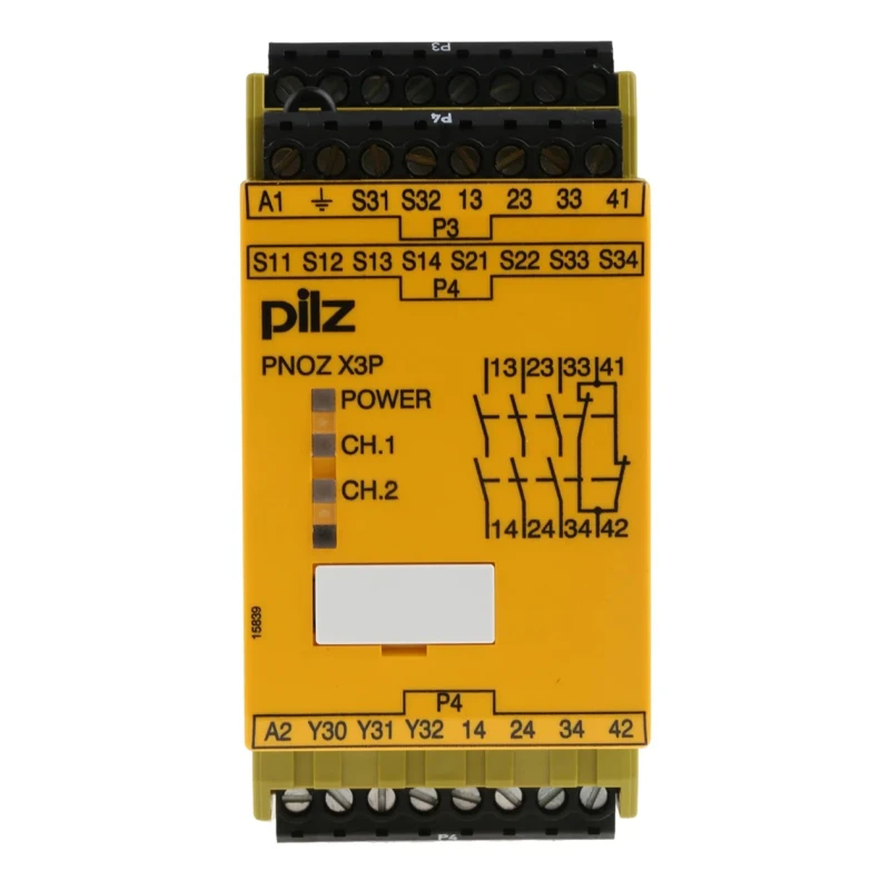 Pilz Safety Relay PNOZ X3P, 24V AC/DC, 240V AC/DC, 3 Safety Contacts, 1 Auxiliary Contact 777313