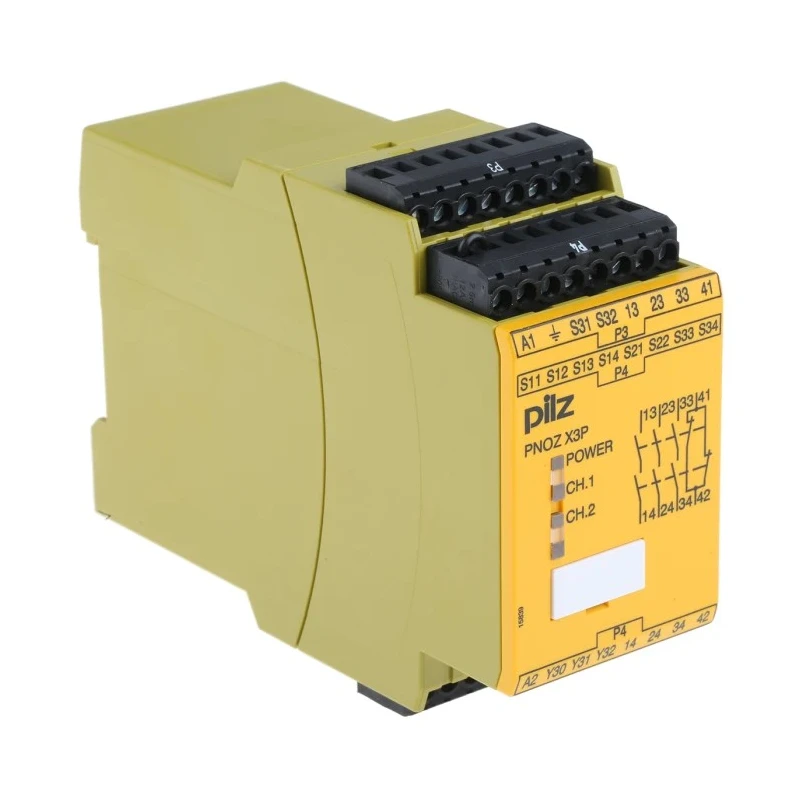 Pilz Safety Relay PNOZ X3P, 24V AC/DC, 240V AC/DC, 3 Safety Contacts, 1 Auxiliary Contact 777313