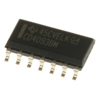 Texas Instruments 4 2-Input NAND Schmitt Trigger Input Logic Gate 14-Pin SOIC CD4093BM