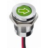 APEM Green Panel Mount LED Indicator 14 mm Diffused Lens IP67 13.2V DC Q14F5CXXG12E-0K6