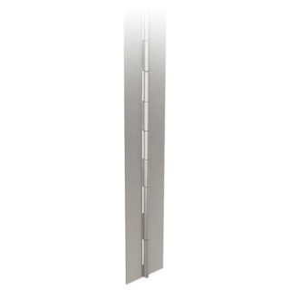 Pinet Piano Hinge Raw 304 Stainless Steel, Knuckle Pin, 2 m Length x 50 mm Width x 2 mm Thickness 42-1-3918