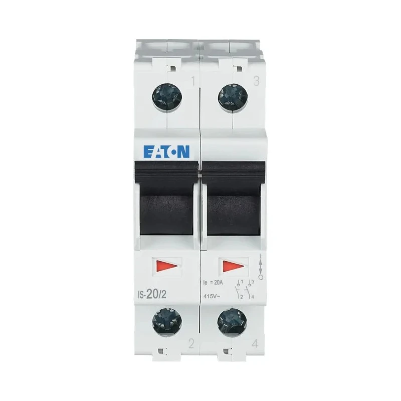 Eaton 2-Pole Surface Isolator Switch 20A, IP40, Screw Terminal, Black Handle, Series IS, 240V AC, Model 
