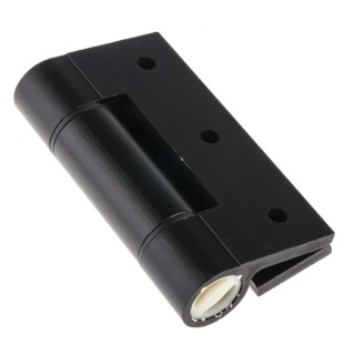 Pinet Black Anodised Aluminium 6082-T5 Free Swing Butt Hinge with Spring Loaded Pin, Screw Fixing, 100mm x 82.5mm 72-1-4242