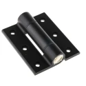 Pinet Black Anodised Aluminium 6082-T5 Free Swing Butt Hinge with Spring Loaded Pin, Screw Fixing, 100mm x 82.5mm 72-1-4242