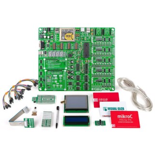 MikroElektronika MikroLAB for PIC MCU Development Kit MIKROE-2005 with EasyPIC V7 Board, mikroC Compiler, Visual GLCD