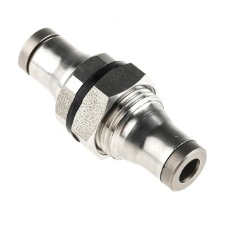 Legris Stainless Steel Pneumatic Fitting Push In 4 mm Tube Connection, 110°C Max Operating Temperature, 20 Bar 3816 04 00