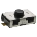 C & K Black Tactile Switch Button SPST 10mA 32V dc Surface Mount 0.8mm Actuator Length IP50 