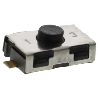 C & K Black Tactile Switch Button SPST 10mA 32V dc Surface Mount 0.8mm Actuator Length IP50 