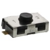 C & K Black Tactile Switch Button SPST 10mA 32V dc Surface Mount 0.8mm Actuator Length IP50