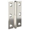 Pinet Nickel Plated Steel Butt Hinge with Lift Off Pin Screw Fixing 80mm x 50mm x 1.5mm 14-7-3401