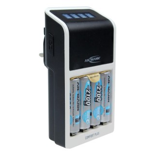 Ansmann Battery Charger for NiMH AA, AAA, 9V Batteries 650mA 100-240V AC UK Plug 1001-0094-44-01520
