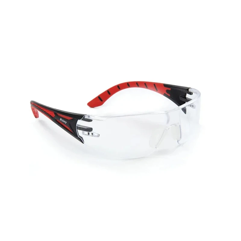 Riley STREAM RED Safety Glasses UV Resistant Moisture Resistant Anti-Scratch Impact Resistant Polycarbonate Lens RLY00201