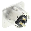 Neutrik Cable XLR Connector, Straight, 50V, Male, 3 Contacts, Silver over Nickel Plating NC3MD-LX