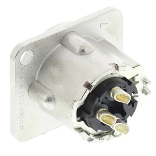 Neutrik Cable XLR Connector, Straight, 50V, Male, 3 Contacts, Silver over Nickel Plating NC3MD-LX
