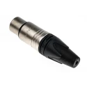 RS PRO Cable XLR Connector Straight 50V 10A Female 4-Contact Nylon Housing Silver over Nickel Plating NC4FXX
