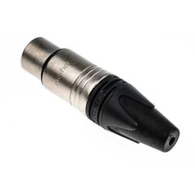 RS PRO Cable XLR Connector Straight 50V 10A Female 4-Contact Nylon Housing Silver over Nickel Plating NC4FXX