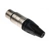 RS PRO Cable XLR Connector Straight 50V 10A Female 4-Contact Nylon Housing Silver over Nickel Plating NC4FXX