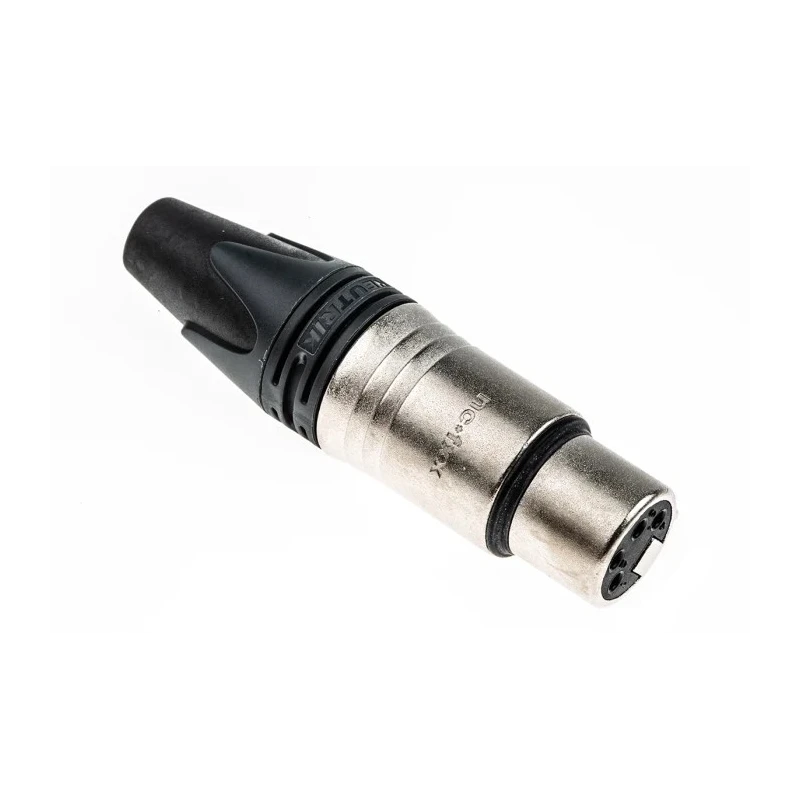 RS PRO Cable XLR Connector Straight 50V 10A Female 4-Contact Nylon Housing Silver over Nickel Plating NC4FXX