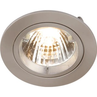 Knightsbridge Brushed Chrome Fixed Twist and Lock Downlight GU10/MR16 240V 50W RD1CBR