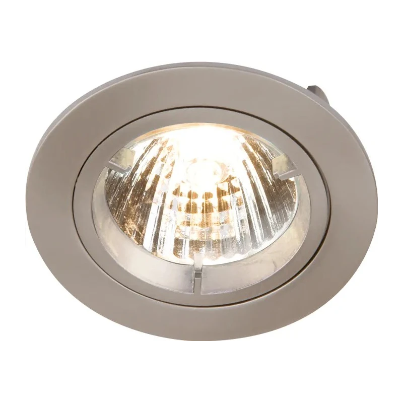 Knightsbridge Brushed Chrome Fixed Twist and Lock Downlight GU10/MR16 240V 50W RD1CBR