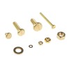 RS PRO Brass 2061 Piece Slot Drive Nut & Washer Kit, Pan Head Shape, Nickel Finish, Length 6 - 30mm 100-282
