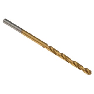 RS PRO High-Speed Steel (HSS) Tin Coated Jobber Drill Bit Set 2.8 mm Shank Size, 61 mm Overall Length, 118° Cutting 213-758