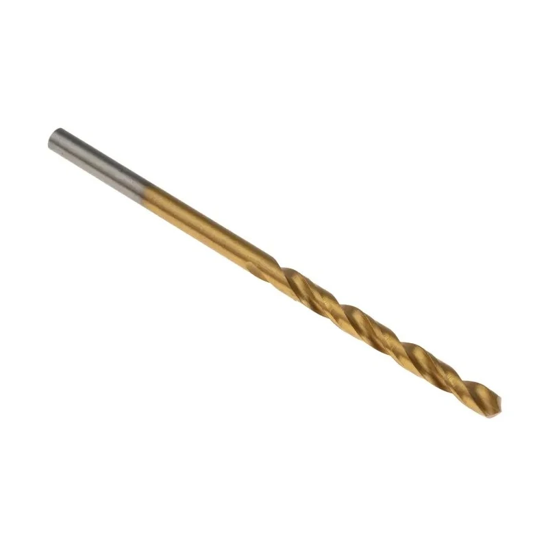 RS PRO High-Speed Steel (HSS) Tin Coated Jobber Drill Bit Set 2.8 mm Shank Size, 61 mm Overall Length, 118° Cutting 213-758