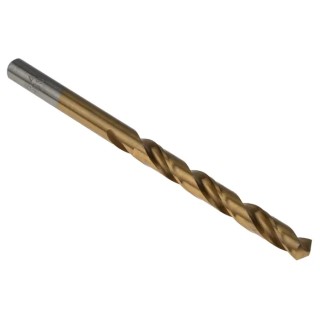 RS PRO High-Speed Steel Titanium Nitride Coated Jobber Drill Bit 6.4mm 101mm Overall Length 10 Pieces 214-149