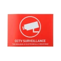 ABUS Security-Center CCTV Sticker Red and White, English, 105mm x 148mm AU1312