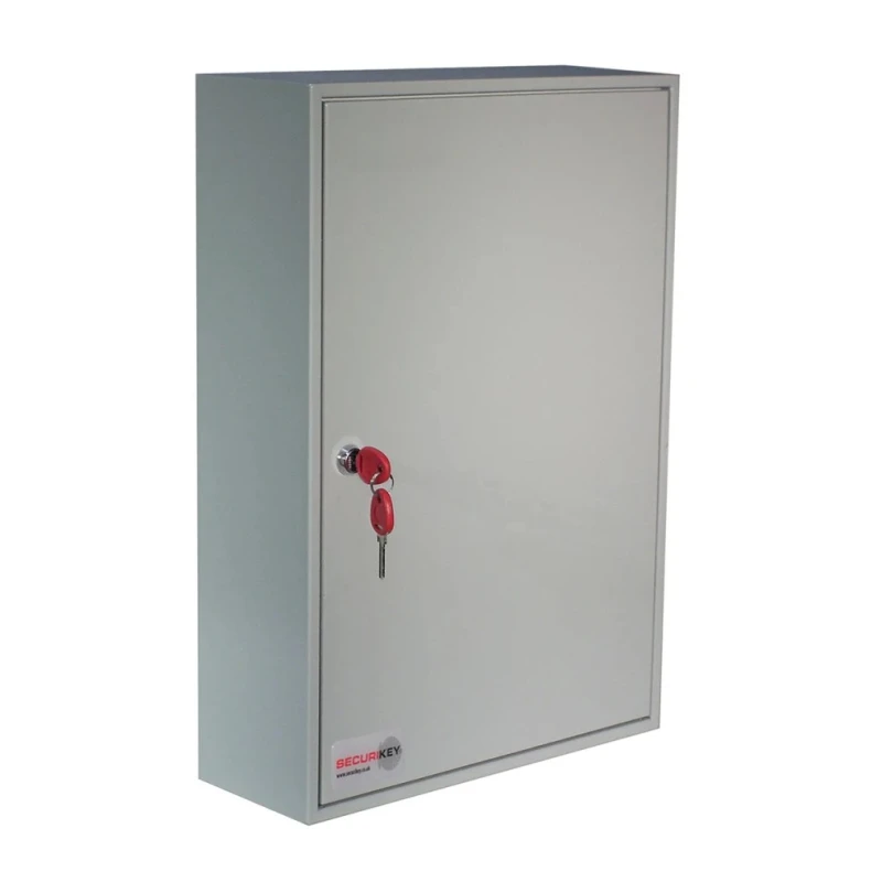 Securikey Grey Steel Wall Mount Key Cabinet KD100 with Security Lock and 2 Keys