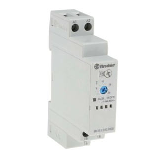 Finder 80 Series DIN Rail Timer Relay, 1-Contact SPDT, 24 to 240 V AC/DC, 16A, IP20, Interval Mode, 0.1s to 80.21.0.240.0000