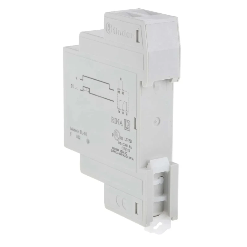 Finder 80 Series DIN Rail Timer Relay, 1-Contact SPDT, 24 to 240 V AC/DC, 16A, IP20, Interval Mode, 0.1s to 80.21.0.240.0000
