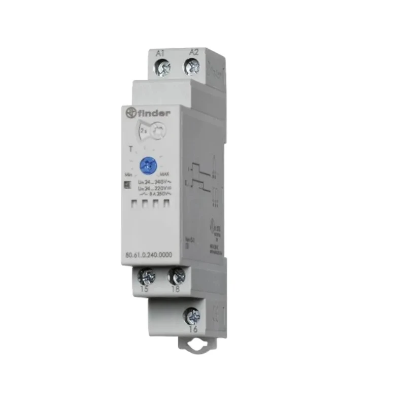 Finder 80 Series DIN Rail Timer Relay, 1-Contact, 240 V dc 24V ac, 240 V ac Power-Off Delay SPDT Switch 80.61.0.240.0000