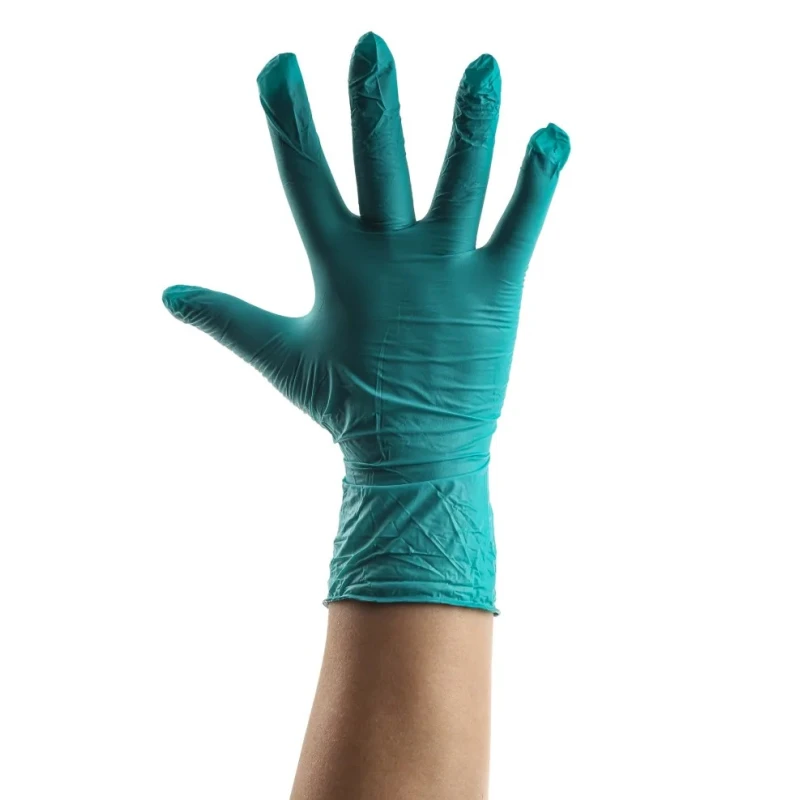 Unigloves Green Nitrile Disposable Gloves Food Safe 0.08 mm Thickness Size 10/XL GP0045