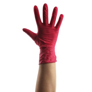 Unigloves Red Nitrile Disposable Gloves Medical Powder-Free Food Safe 0.08mm Thickness GP0064
