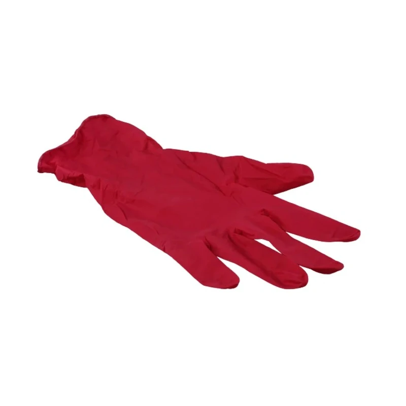 Unigloves Red Nitrile Disposable Gloves Medical Powder-Free Food Safe 0.08mm Thickness GP0064