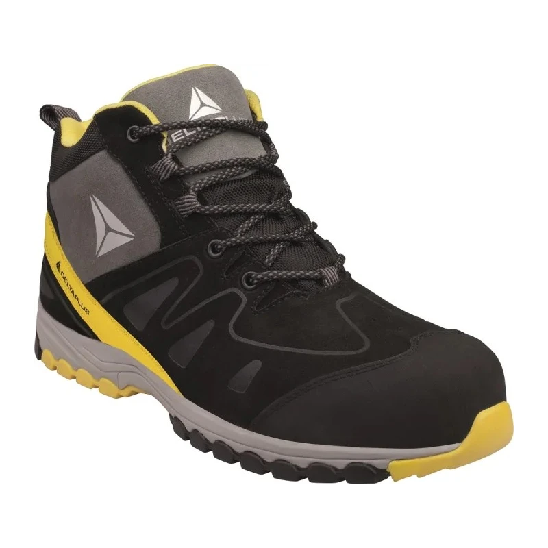 Delta Plus Men's Safety Boots Yellow Black Composite Toe Cap Lace Up EVA Sole Size UK 11 EU 46 MANHAS3NO46