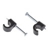 RS PRO Black Polyethylene TV Cable Clip, Nail Fixing, 6 mm Max Bundle Diameter, 7.18 mm Length, 4.69 mm Width, 7.18 233-415