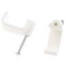 RS PRO White Polyethylene Rectangular Cable Clip Nail 9.9mm x 18mm x 12.9mm 233-443