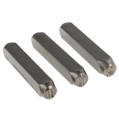 RS PRO 8 mm 9 Piece Engraving Punch Set Number Marking 66 mm Length Hardened Steel 251-794