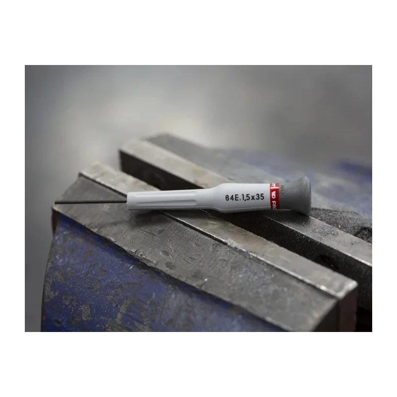 Facom Precision Screwdriver, 1.5 mm Tip, 35 mm Blade Length, 117 mm Overall Length 84E.1.5X35