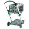 RS PRO 2 Aluminium Rubber Folding Trolley with 2 Shelves, Plastic Platform 670mm x 470mm, Load Capacity 60 kg 157-474