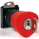 BACO Red Key Reset Push Button Head, 22 mm Cutout, Plastic, Round, IP66, Model L22GR01