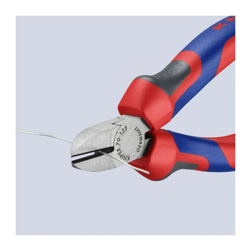Knipex Side Cutter Diagonal Cutter With Bevel 125mm Jaw Width 11mm Maximum Cutting Capacity 3mm 70 02 125