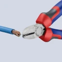 Knipex Side Cutter Diagonal Cutter With Bevel 125mm Jaw Width 11mm Maximum Cutting Capacity 3mm 70 02 125