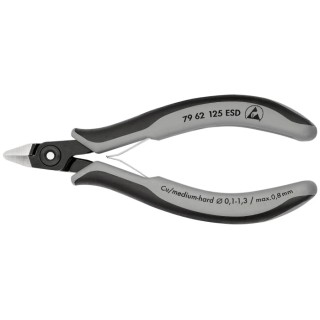 Knipex End Cutting Nipper Without Bevel ESD Safe Side Cutter 125mm Jaw Width 11mm 79 62 125 ESD