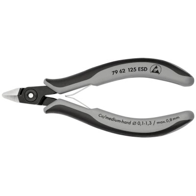 Knipex End Cutting Nipper Without Bevel ESD Safe Side Cutter 125mm Jaw Width 11mm 79 62 125 ESD