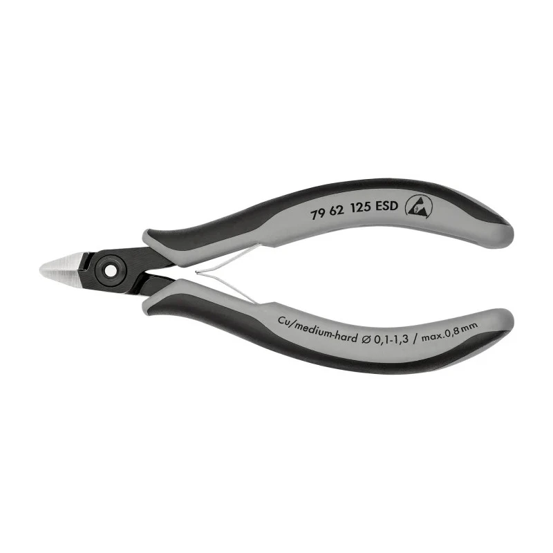 Knipex End Cutting Nipper Without Bevel ESD Safe Side Cutter 125mm Jaw Width 11mm 79 62 125 ESD